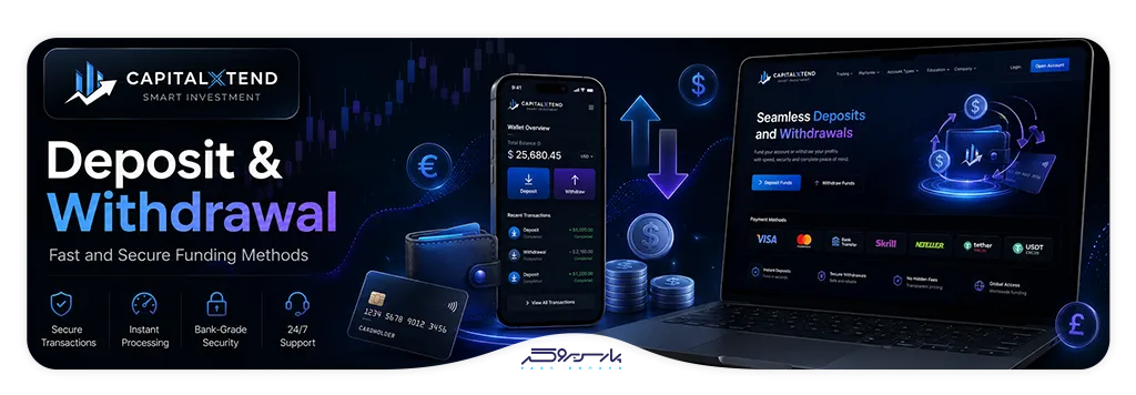 تصویر روشهای واریز و برداشت CapitalXtend