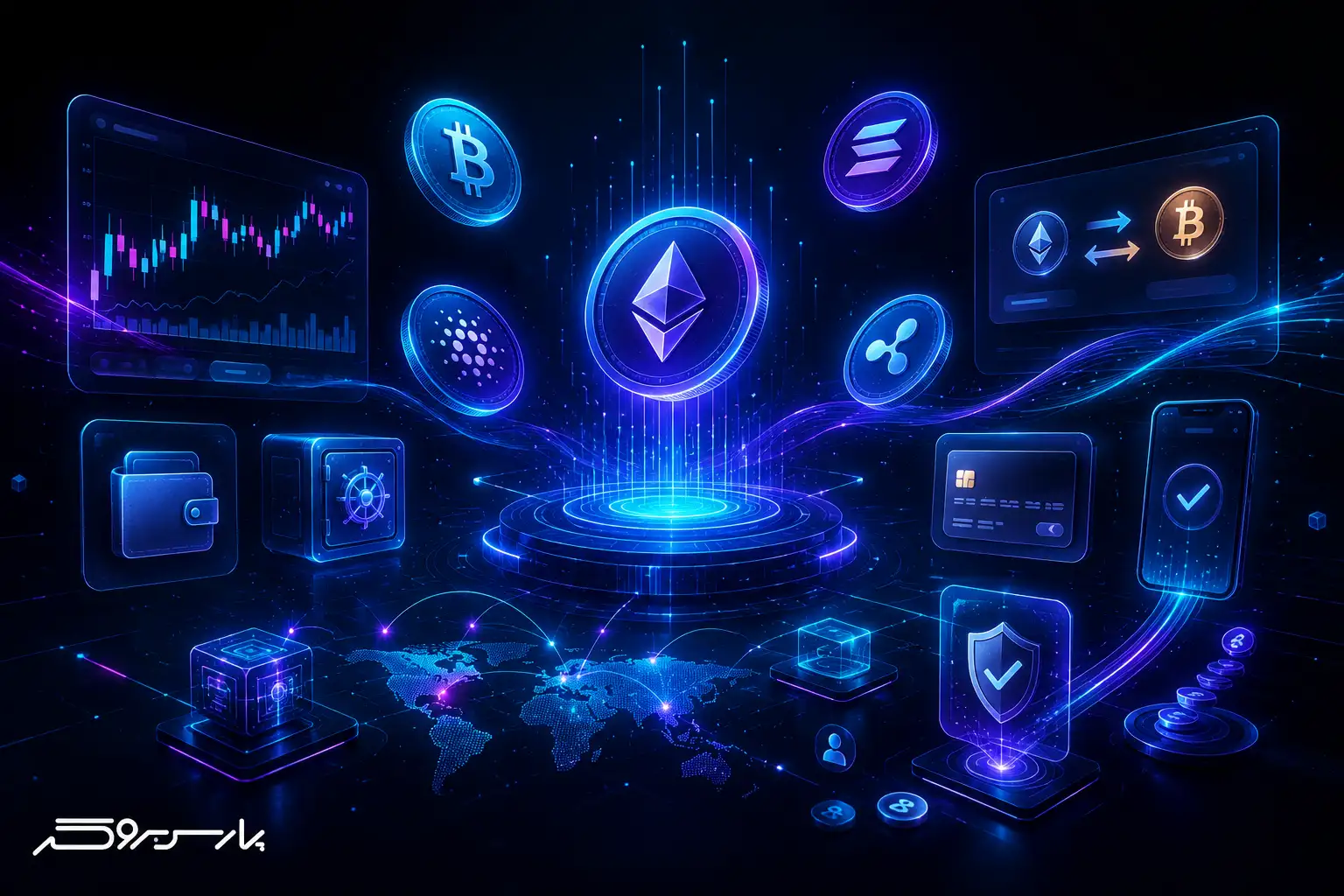 تصویر خدمات متنوع صرافی Nobitex