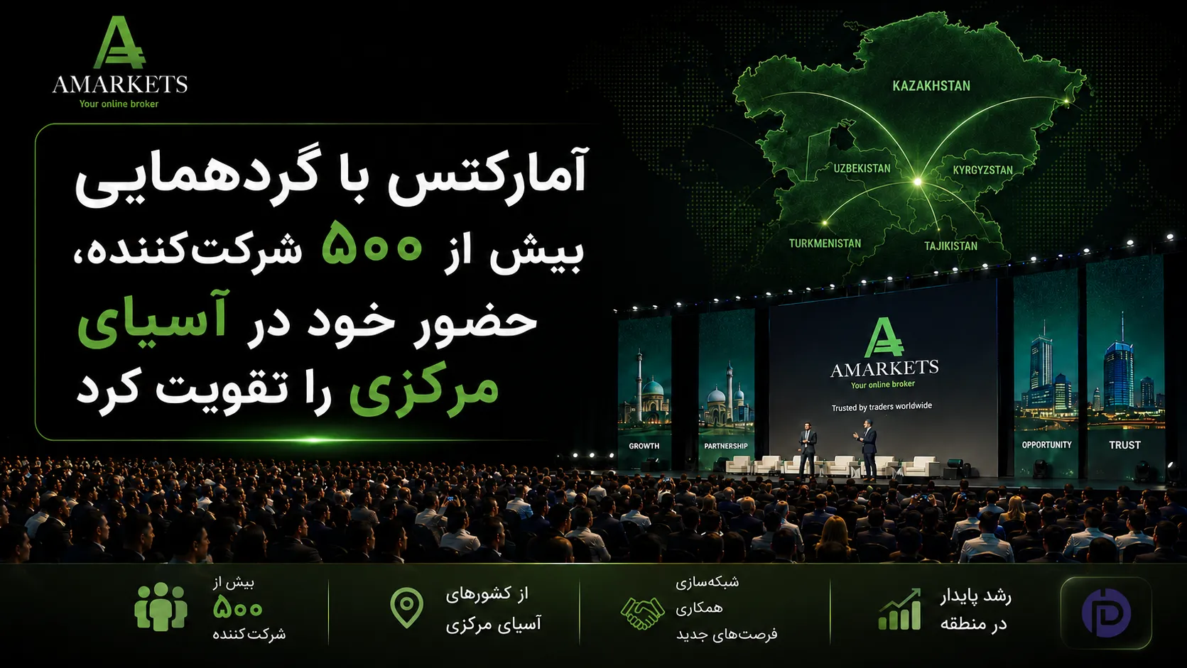 رویداد آمارکتس با حضور بیش از ۵۰۰ معاملهگر و شریک تجاری در آسیای مرکزی